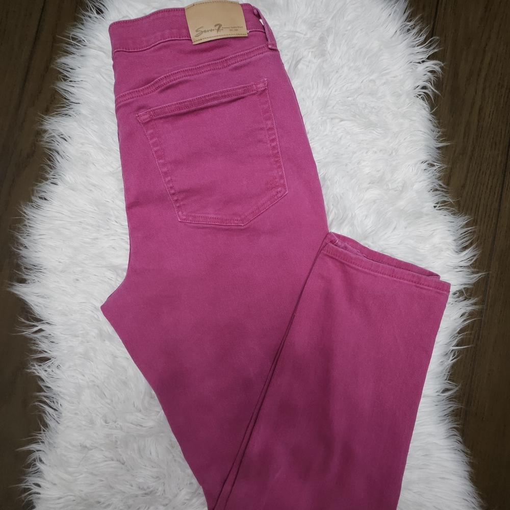 Seven7 Women's Fuchsia Skinny Jeans
